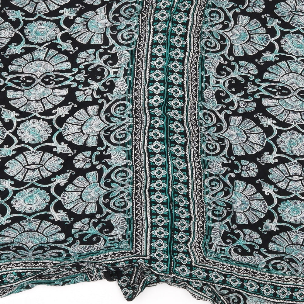 New Look Womens Blue Geometric  Kimono Blouse Size 10