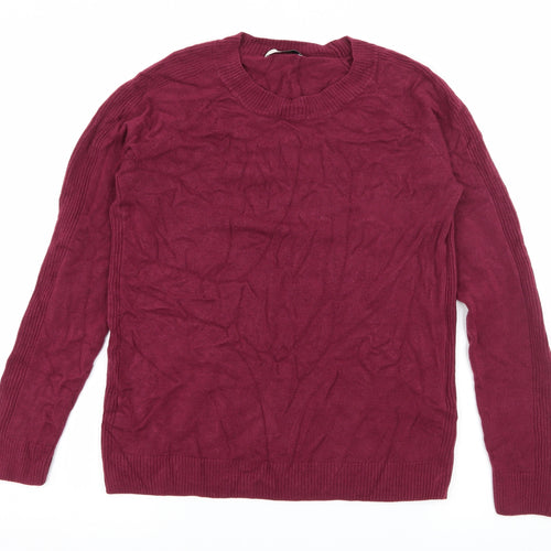 Ti Womens Purple  Knit Pullover Jumper Size 12
