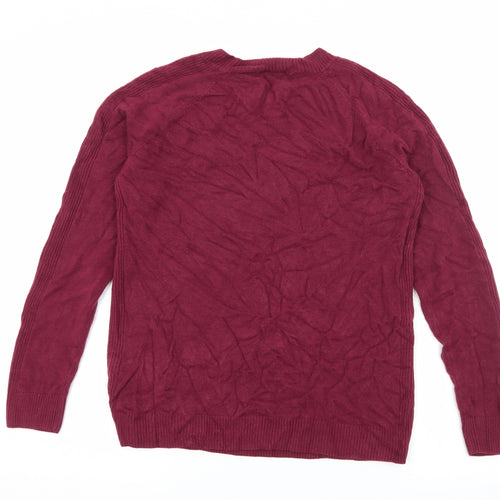 Ti Womens Purple  Knit Pullover Jumper Size 12