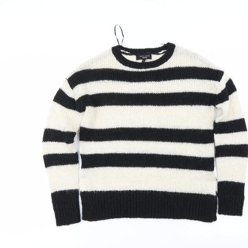 New Look Womens Ivory Striped  Pullover Jumper Size S