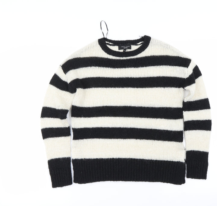 New Look Womens Ivory Striped  Pullover Jumper Size S