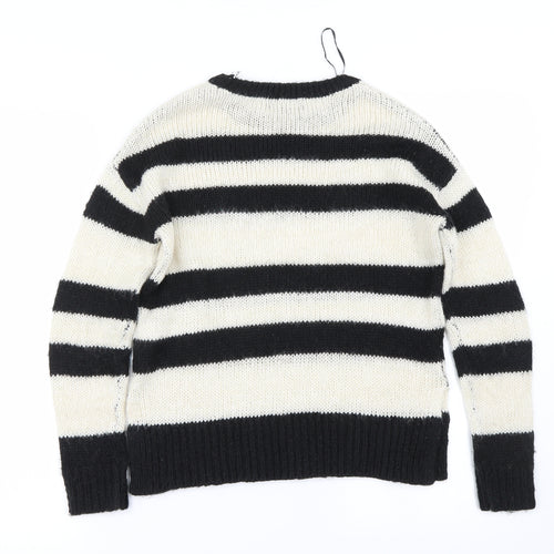 New Look Womens Ivory Striped  Pullover Jumper Size S