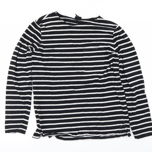 H&M Womens Black Striped  Pullover Jumper Size M