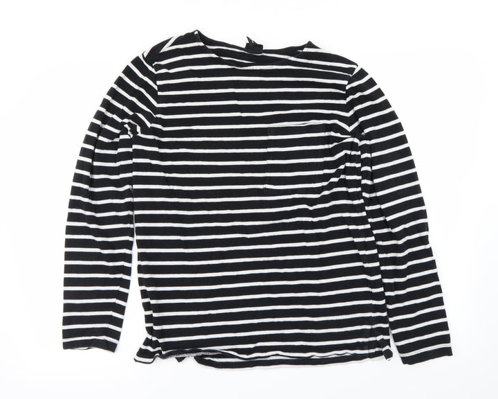H&M Womens Black Striped Pullover Jumper Size M