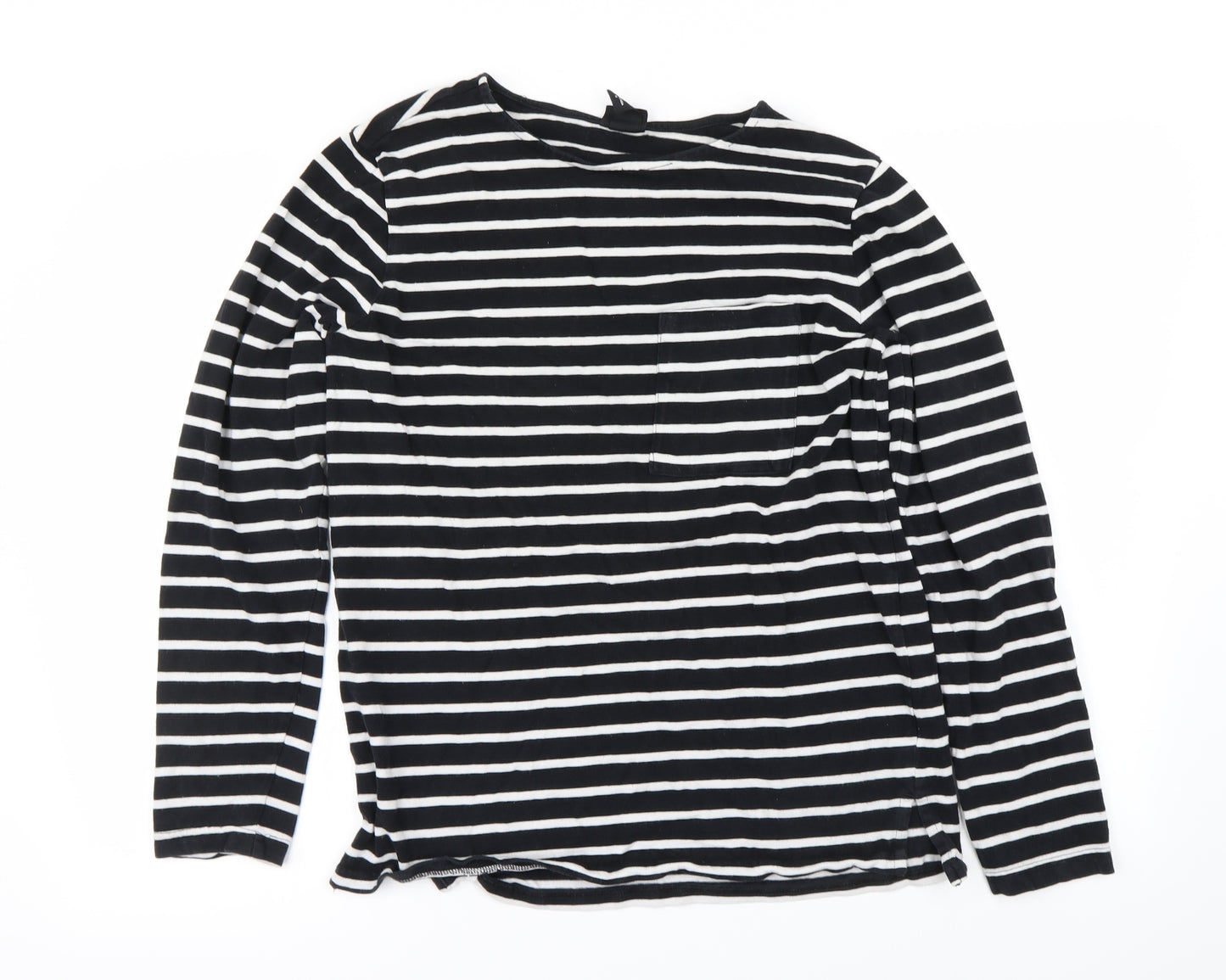 H&M Womens Black Striped  Pullover Jumper Size M