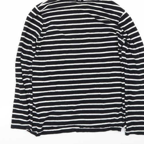 H&M Womens Black Striped  Pullover Jumper Size M