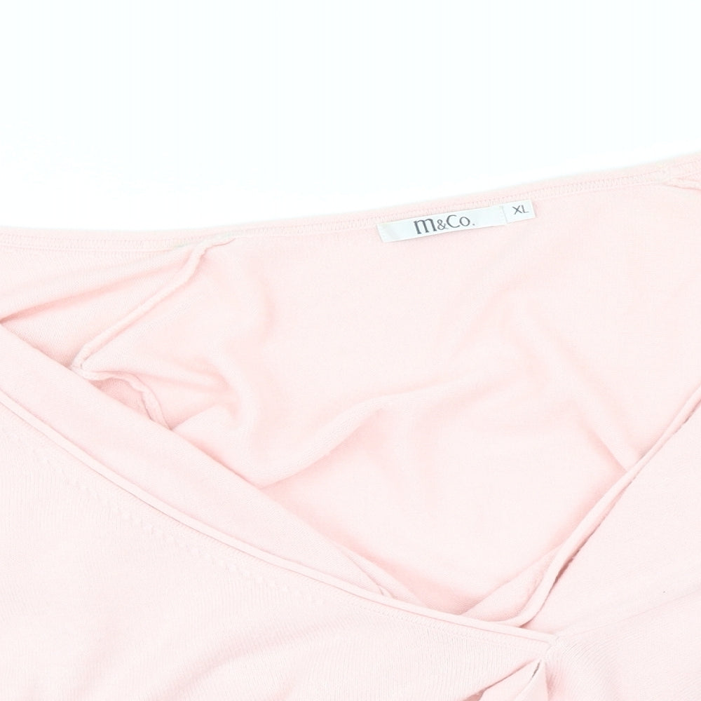 M&Co Womens Pink   Pullover Jumper Size XL