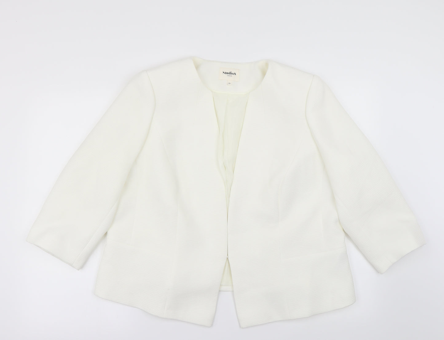 studio 8 Womens Ivory   Jacket Blazer Size 20