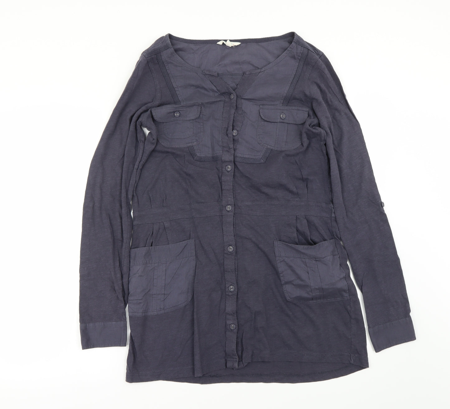 White Stuff Womens Grey   Basic Button-Up Size 14
