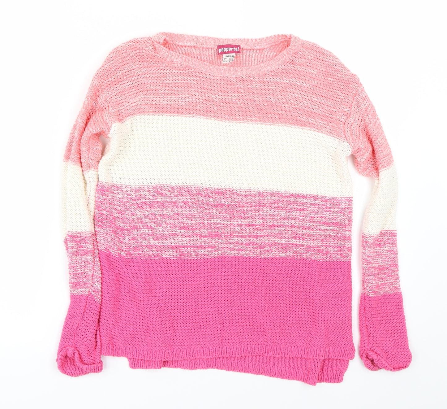 pepperts Girls Pink   Pullover Jumper Size 10-11 Years