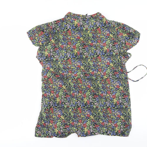 Marks and Spencer Womens Black Floral  Basic Blouse Size 12