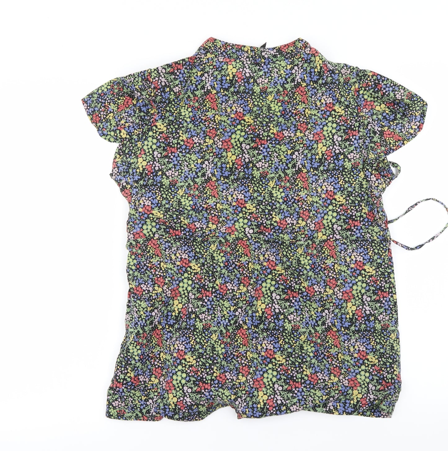 Marks and Spencer Womens Black Floral  Basic Blouse Size 12