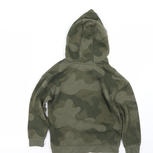 Primark Boys Green Camouflage  Pullover Hoodie Size 7-8 Years