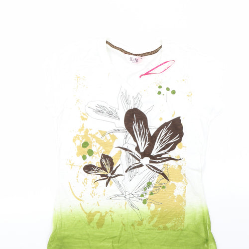 city life Womens Multicoloured Floral  Basic T-Shirt Size M