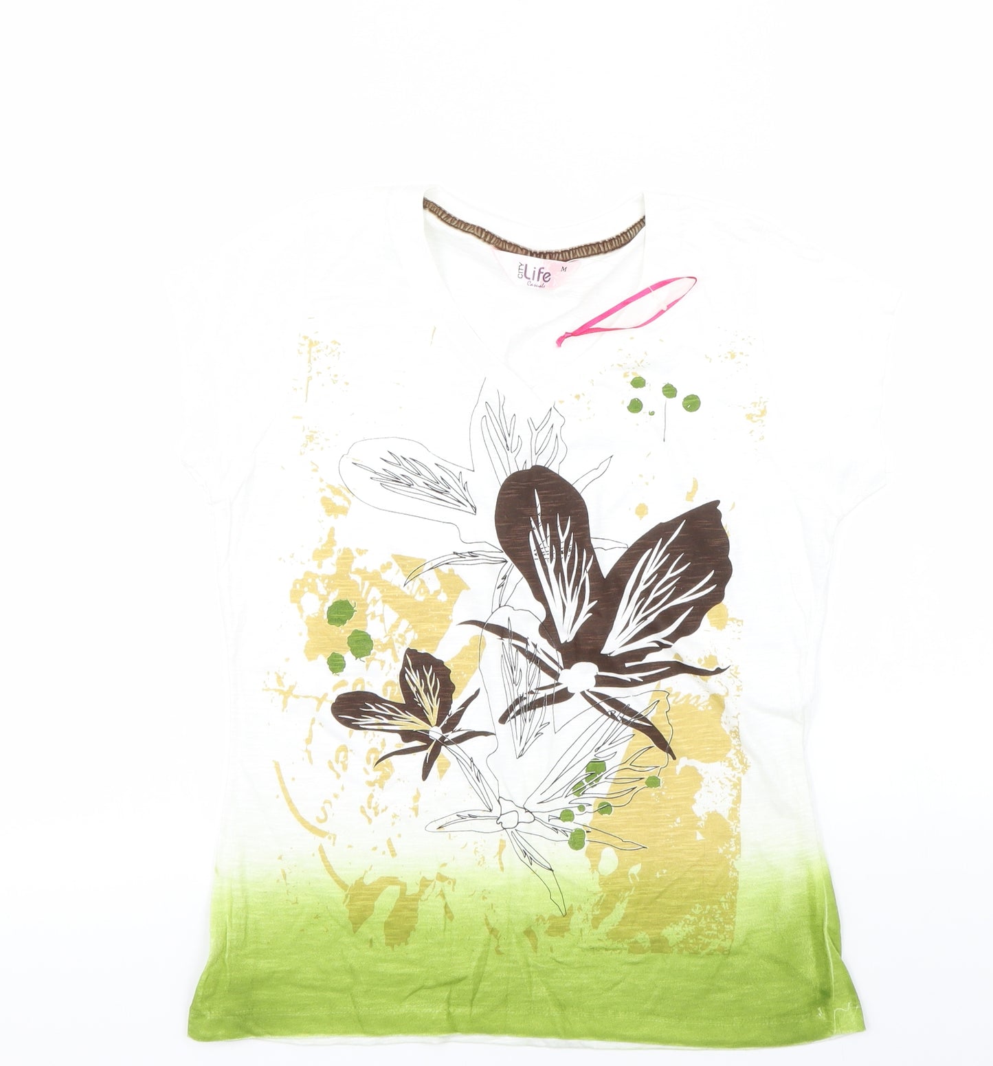 city life Womens Multicoloured Floral  Basic T-Shirt Size M