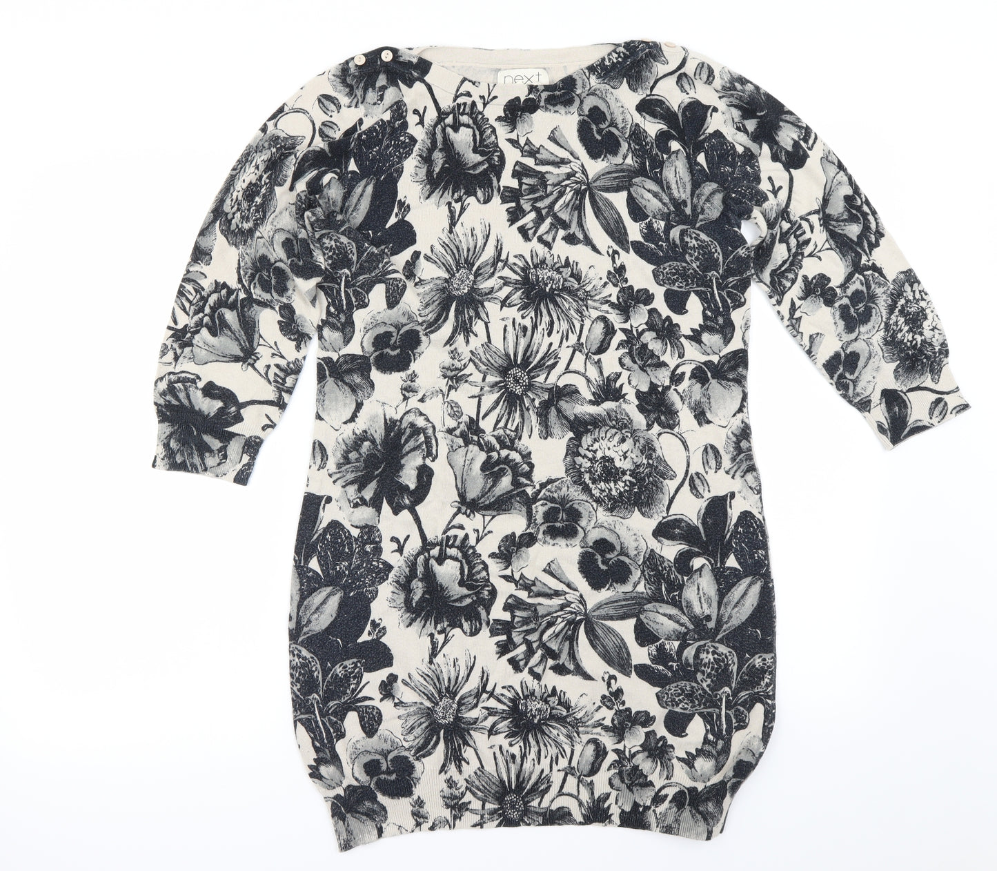 NEXT Womens Ivory Floral  Basic Blouse Size 12