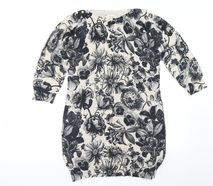 NEXT Womens Ivory Floral  Basic Blouse Size 12