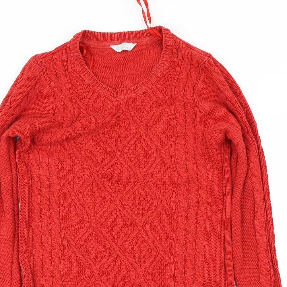 Love knitwear  Womens Orange   Pullover Jumper Size 12
