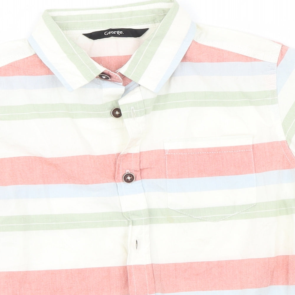 George Boys Red Striped  Basic Button-Up Size 4-5 Years