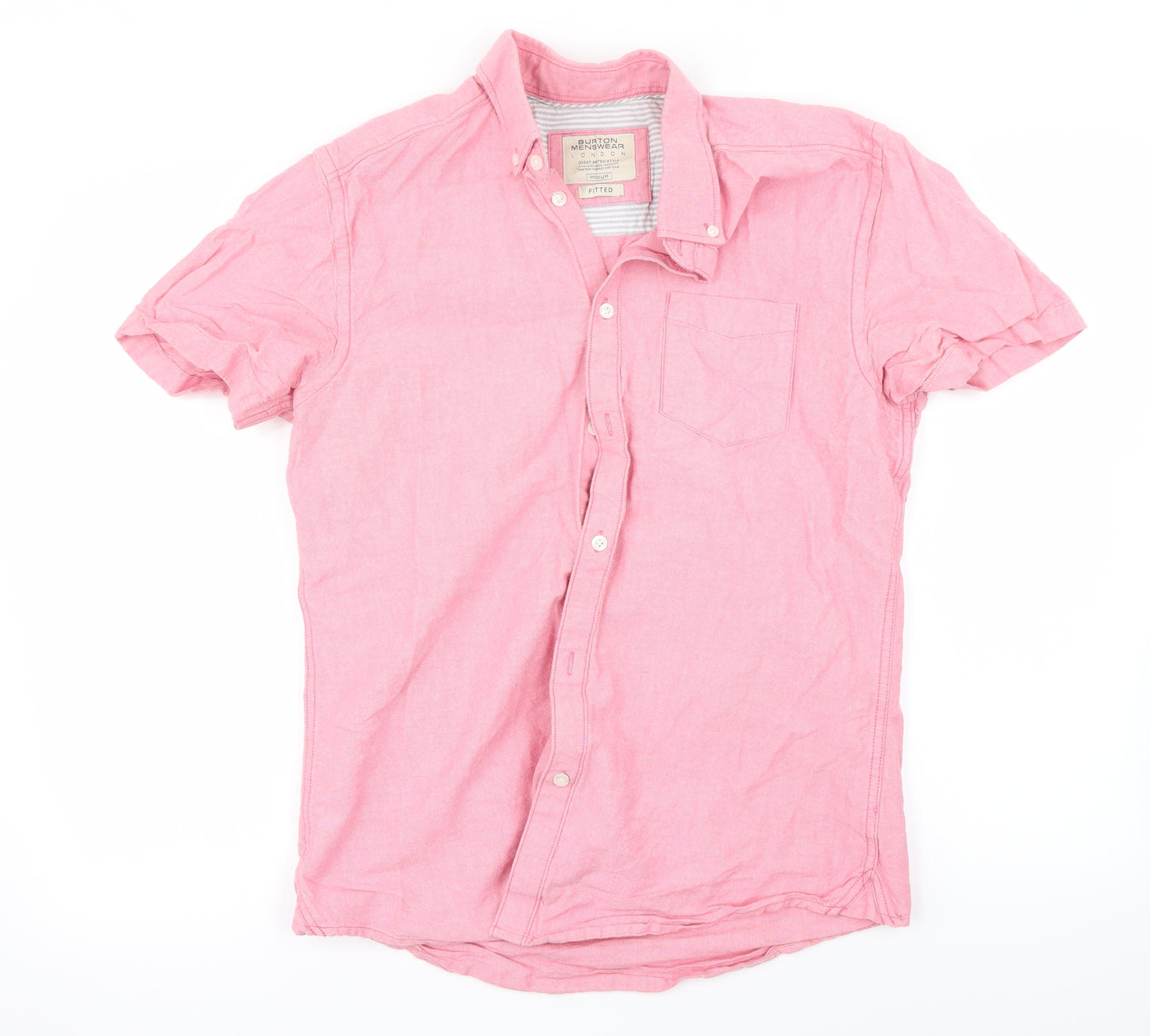Burton Mens Pink    Button-Up Size M