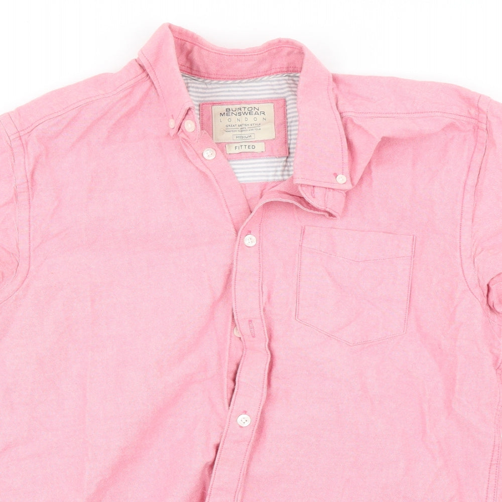 Burton Mens Pink    Button-Up Size M