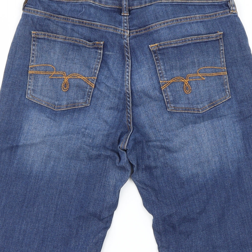 F&F Womens Blue   Cut-Off Shorts Size 14
