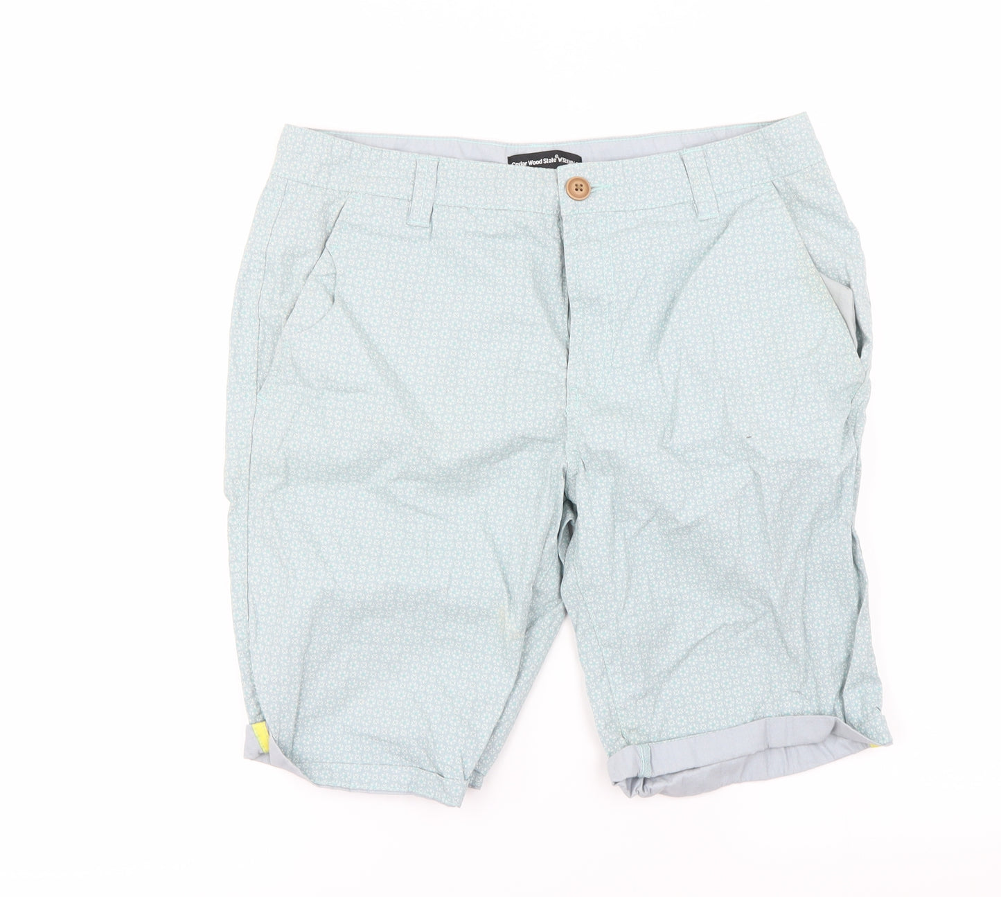 Cedar Wood State Mens Blue   Cargo Shorts Size 32 in