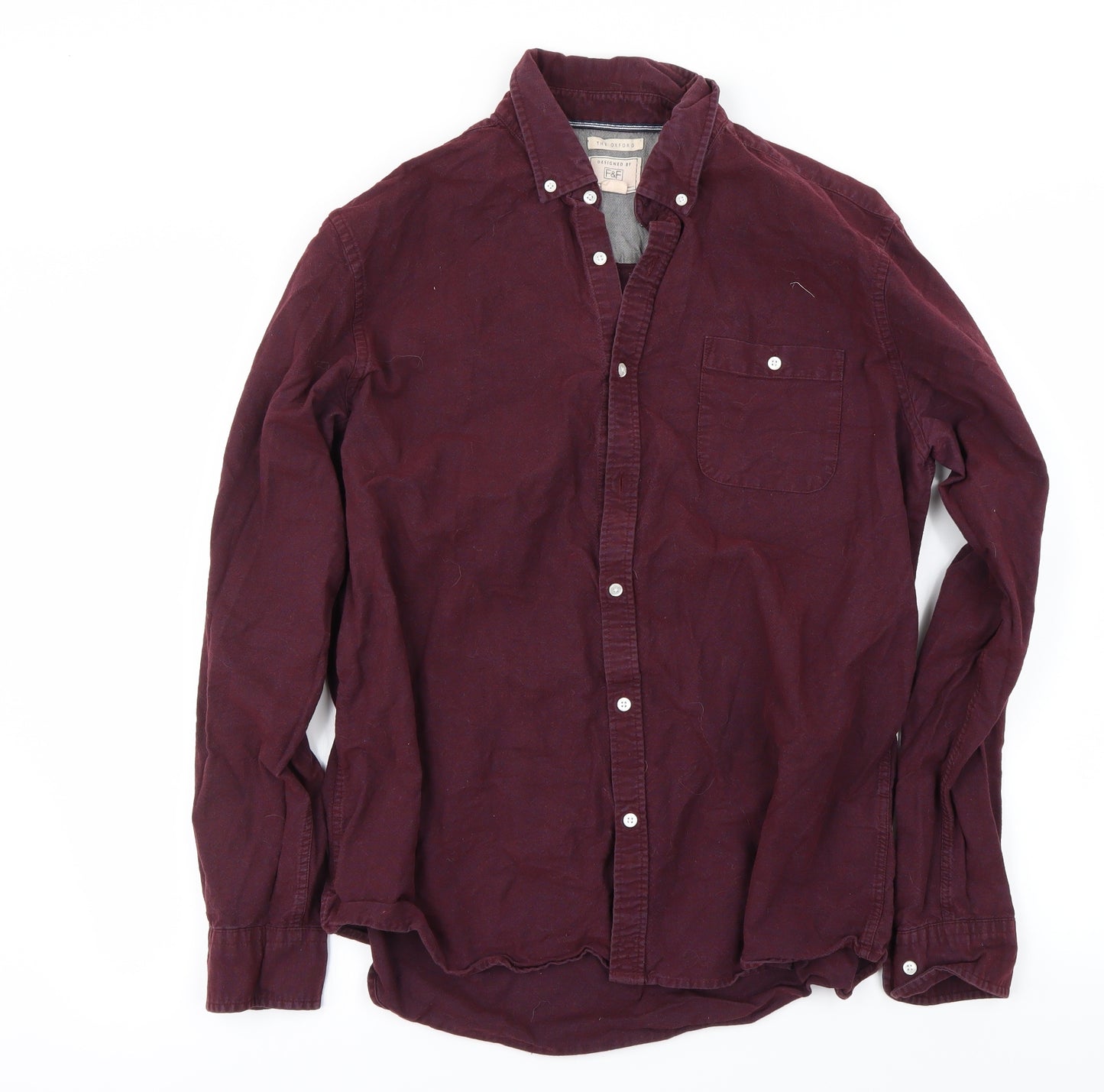 F&F Mens Red    Button-Up Size L