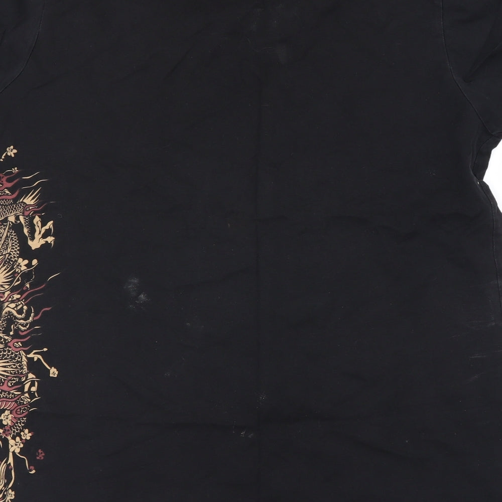 Criminal Damage Mens Black    T-Shirt Size XL