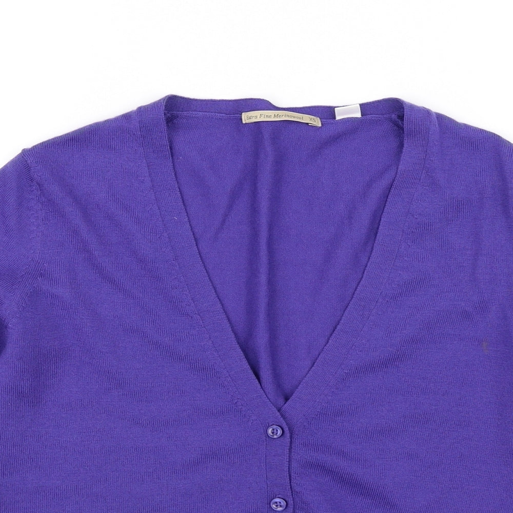 extra fine  Womens Purple   Cardigan Jumper Size M