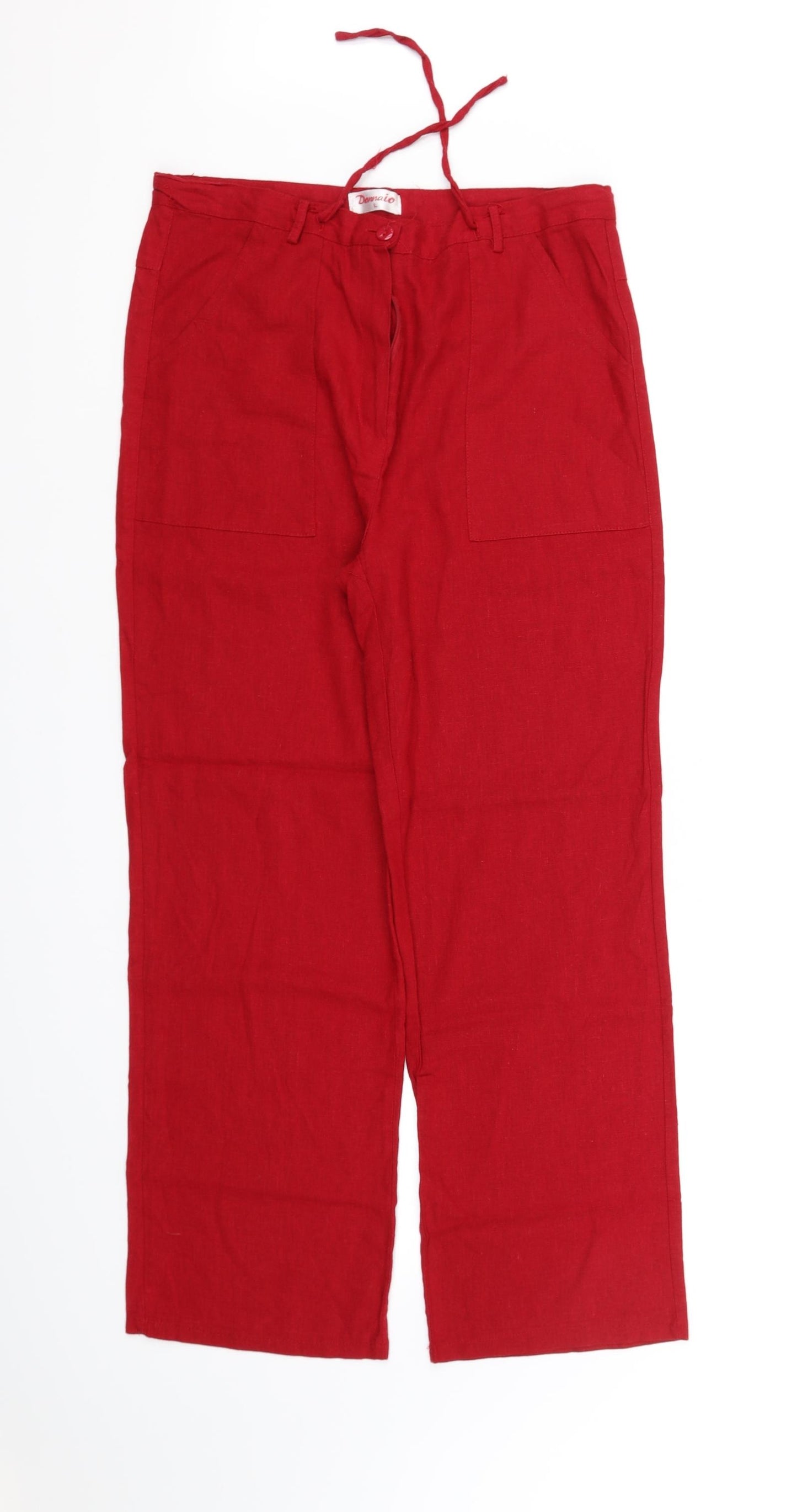 dannio Womens Red   Trousers  Size L L31 in