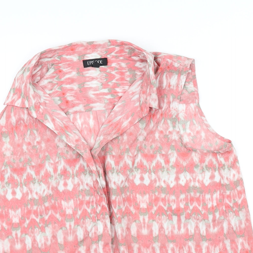 Episode Womens Red   Basic Button-Up Size L