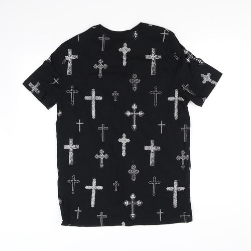 Topman Mens Black    T-Shirt Size M