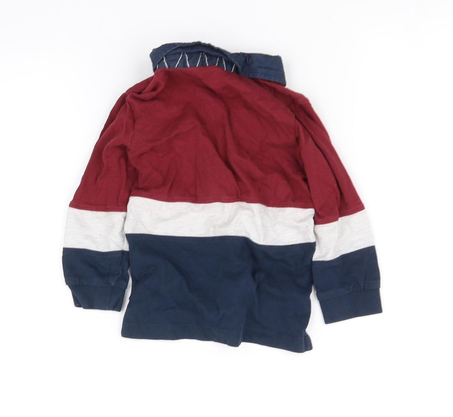 pre worn  Red Striped  Jersey Blouse Size 18-24 Months
