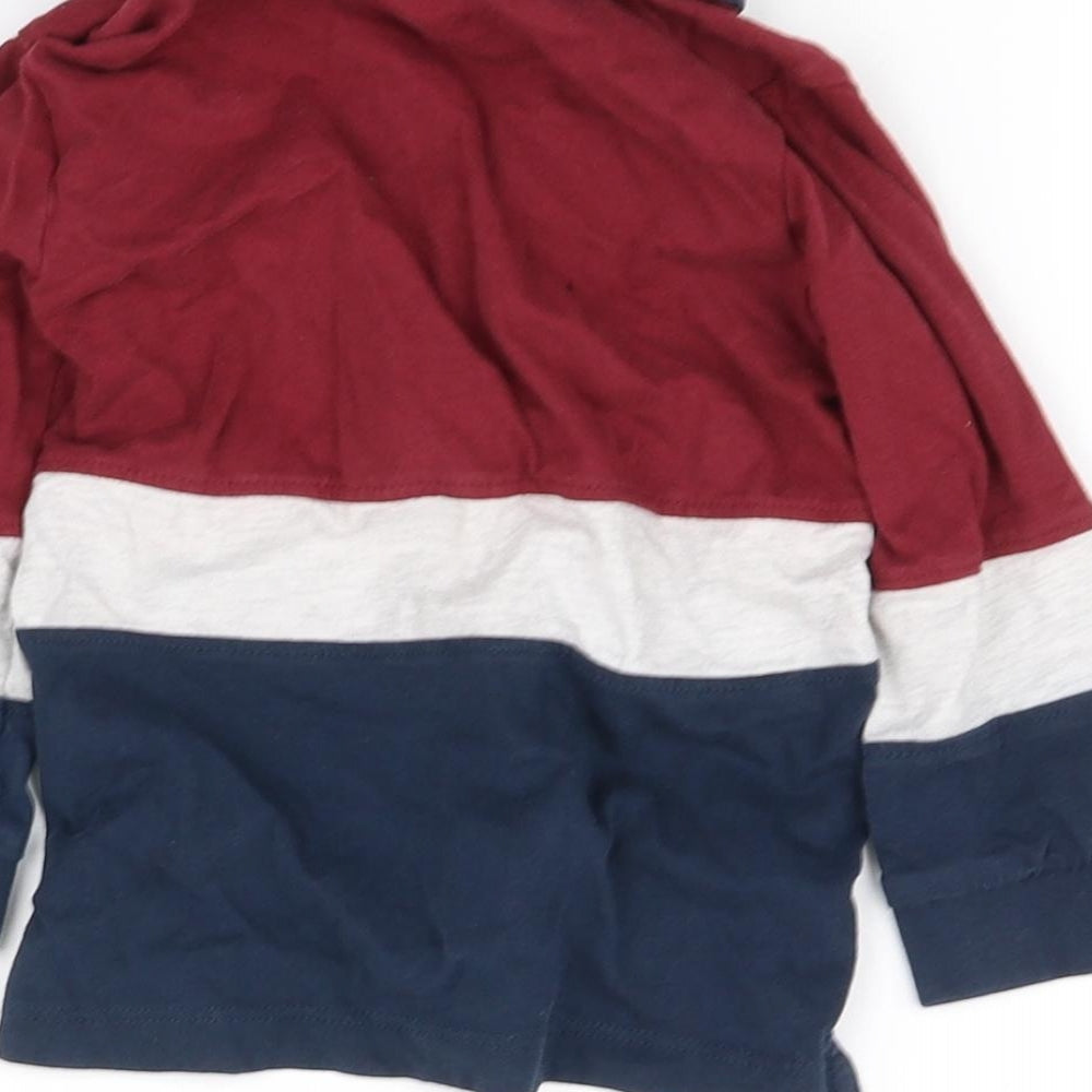 pre worn  Red Striped  Jersey Blouse Size 18-24 Months