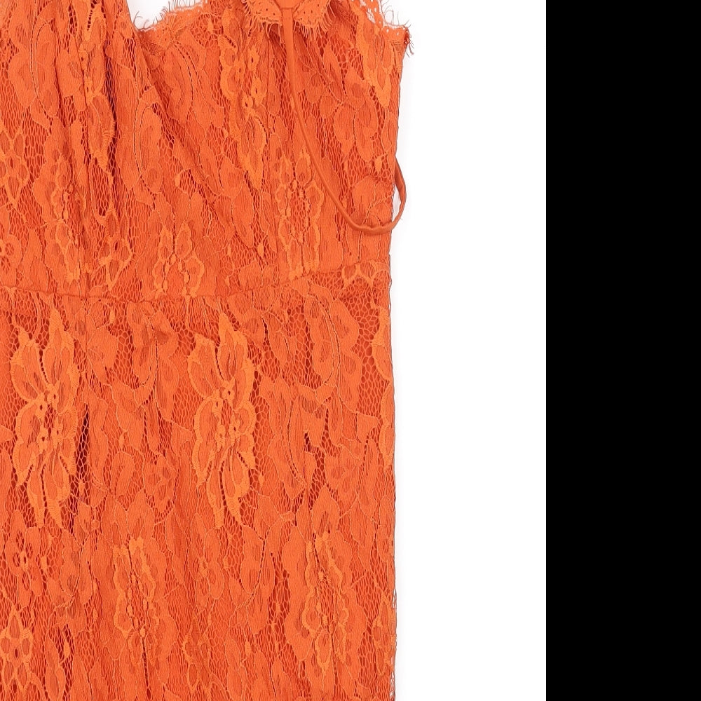 vera  lucy Womens Orange   Fit & Flare  Size S