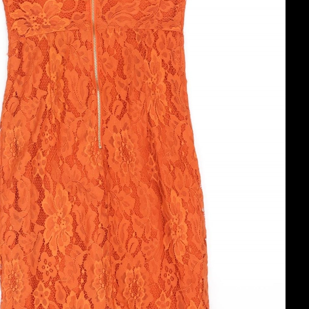vera  lucy Womens Orange   Fit & Flare  Size S