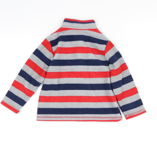 pre worn Boys Red Striped  Jacket  Size 2 Years