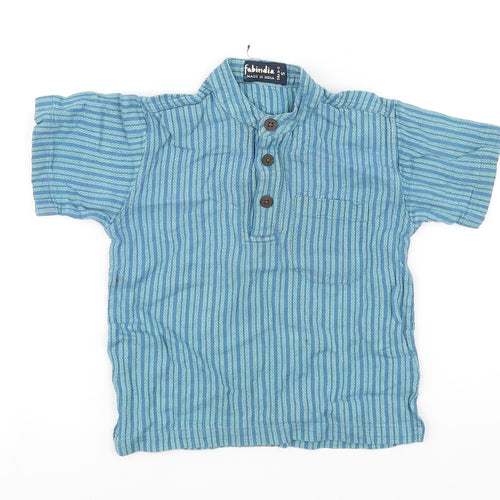 Fabindia Boys Blue   Basic Polo Size S