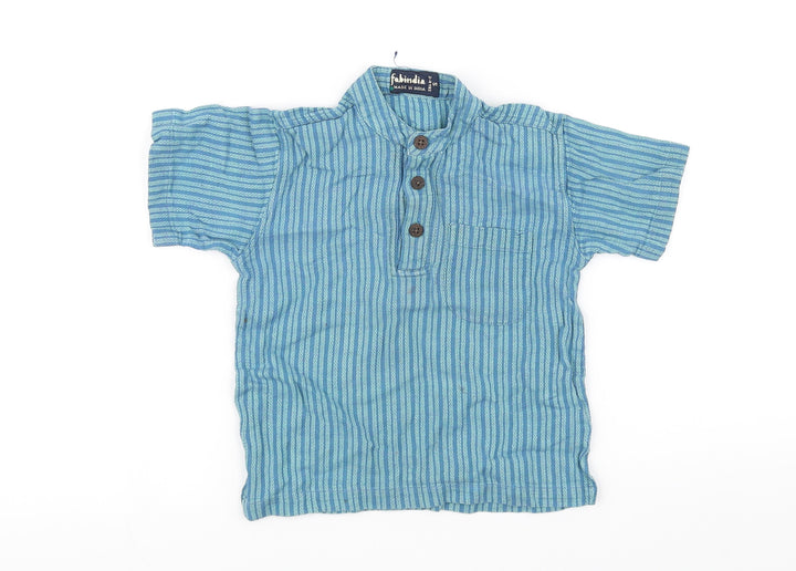 Fabindia Boys Blue   Basic Polo Size S