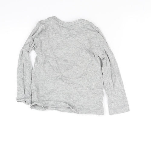 pre worn Girls Grey   Basic T-Shirt Size 2-3 Years