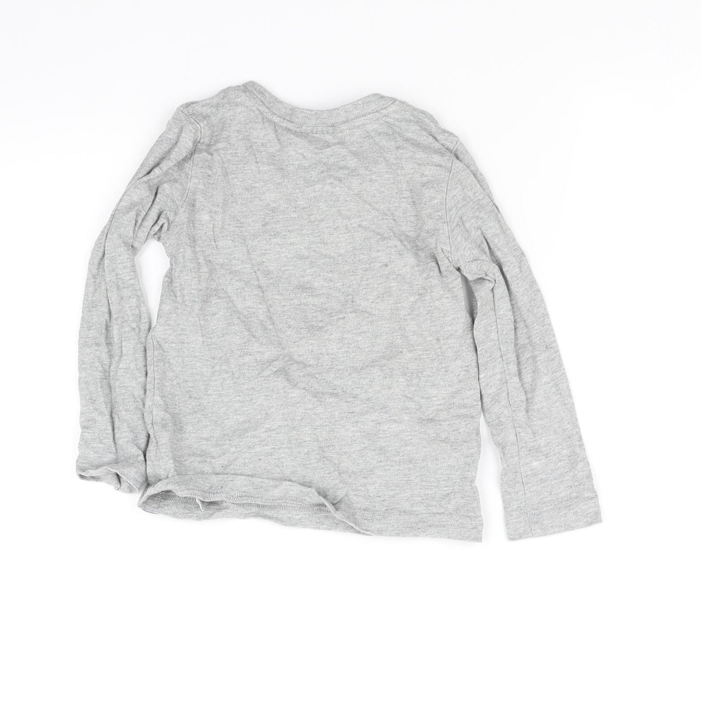 pre worn Girls Grey   Basic T-Shirt Size 2-3 Years