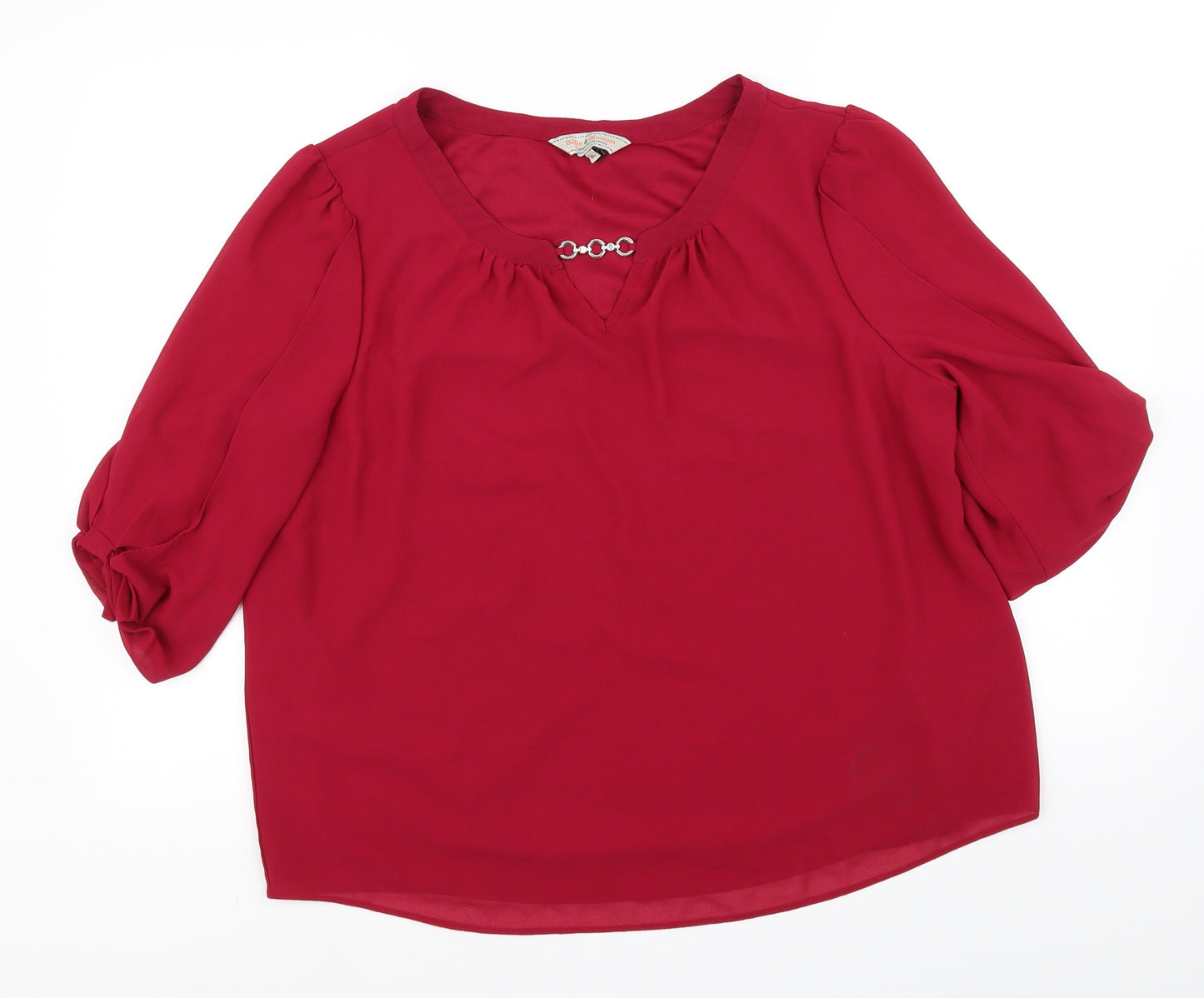 pre worn Womens Red   Basic Blouse Size 18