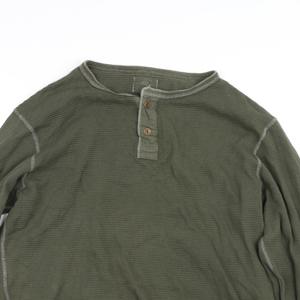 Pre Worn Mens Green   Henley Jumper Size XL