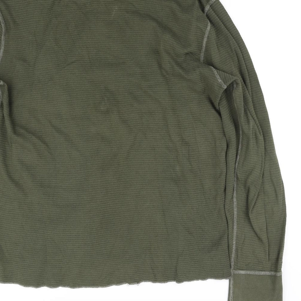 Pre Worn Mens Green   Henley Jumper Size XL