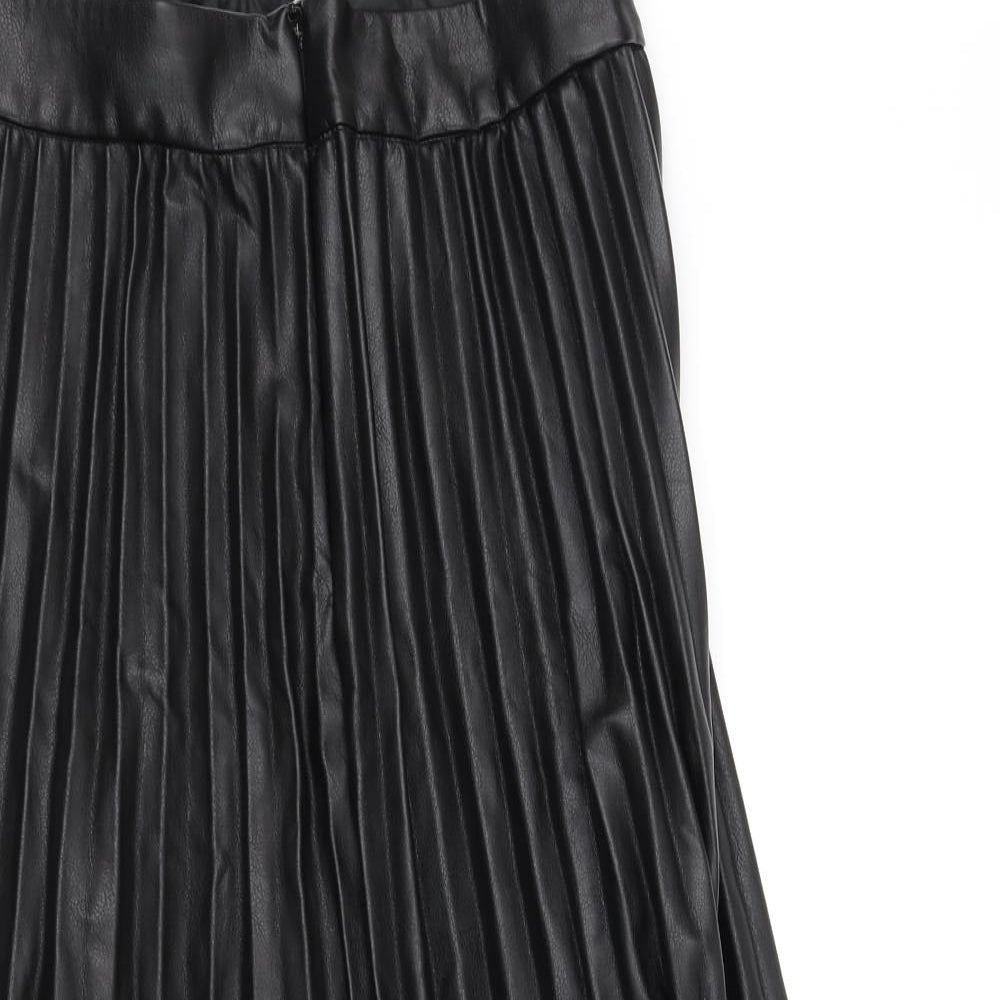 m&s Womens Black   Flare Skirt Size 12