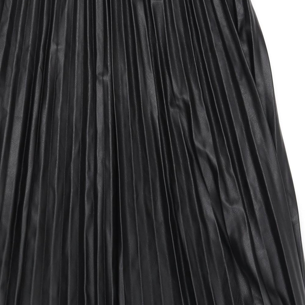 m&s Womens Black   Flare Skirt Size 12