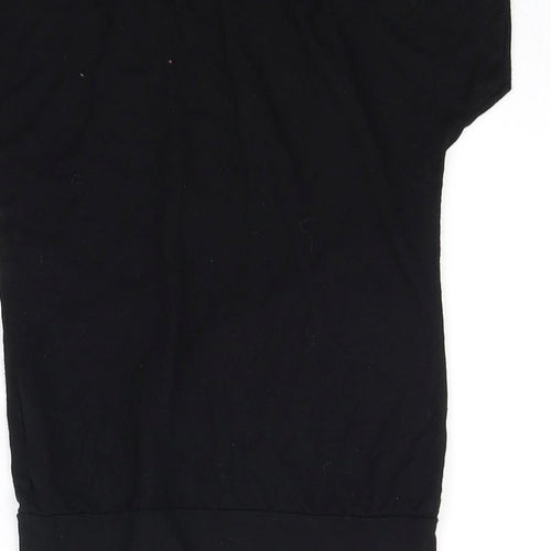 heart  Girls Black   Basic T-Shirt Size 7-8 Years