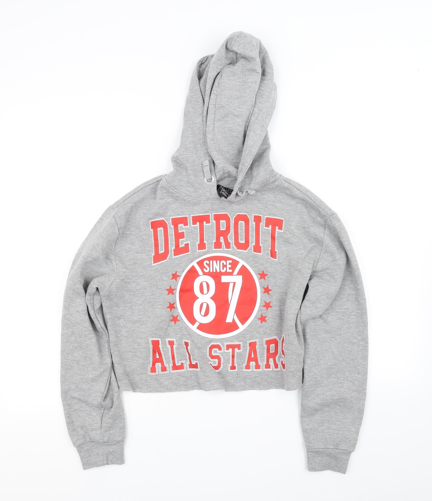 detriot Girls Grey   Pullover Hoodie Size 12 Years