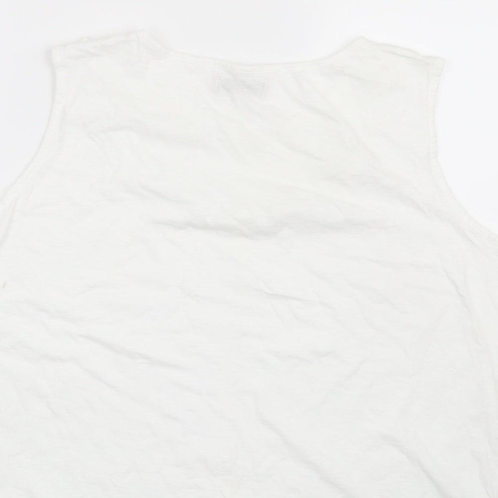 Papaya Womens White Floral  Basic T-Shirt Size 18